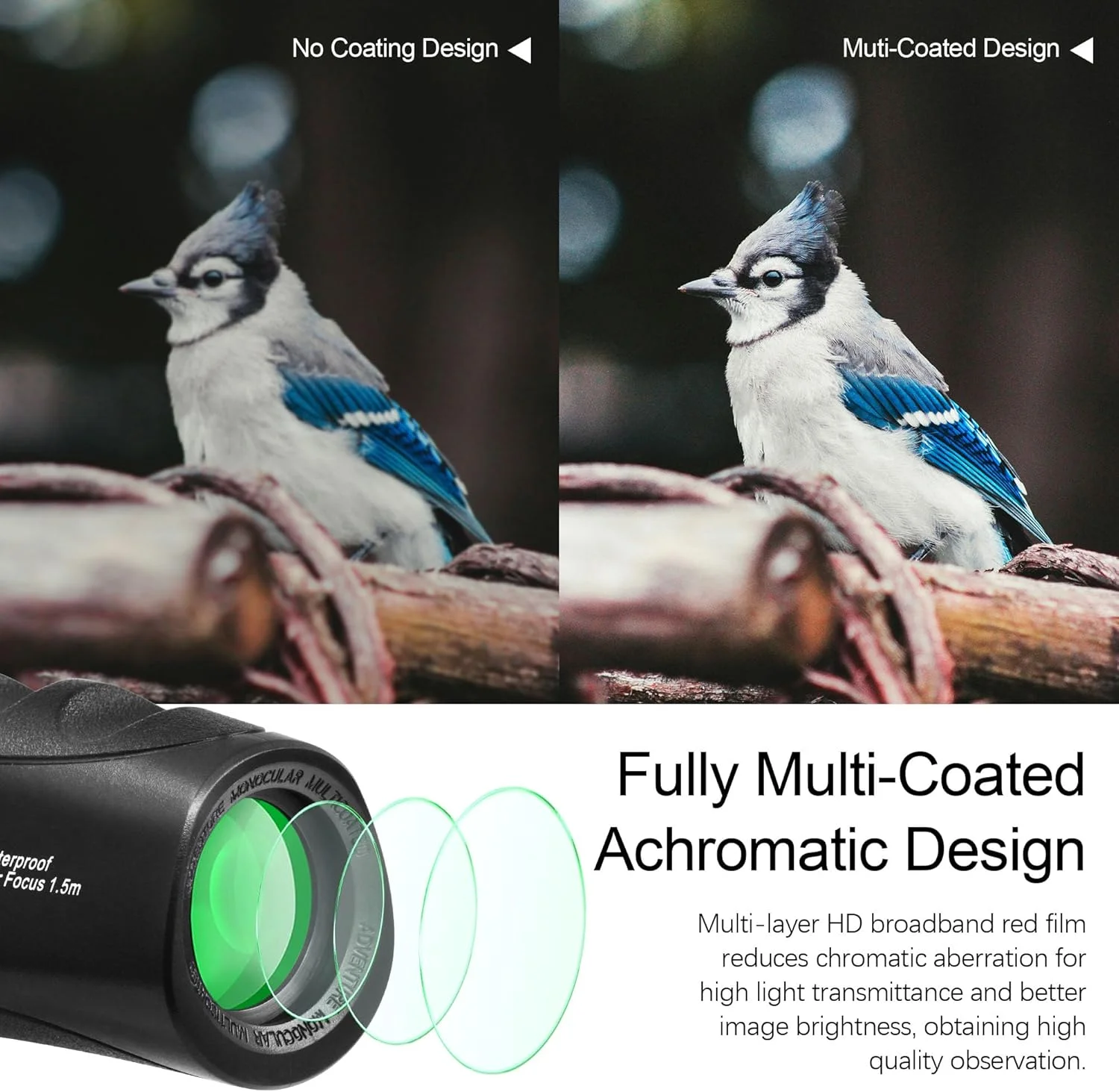 آداپتور دوربین اتصال پایه تفنگ Astromania - همراه با تک چشمی فشرده ضد آب 8x25