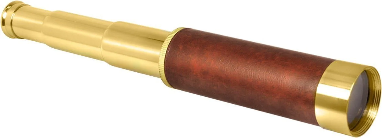 تلسکوپ تک چشمی دزدان دریایی 25x30 با بدنه برنجی