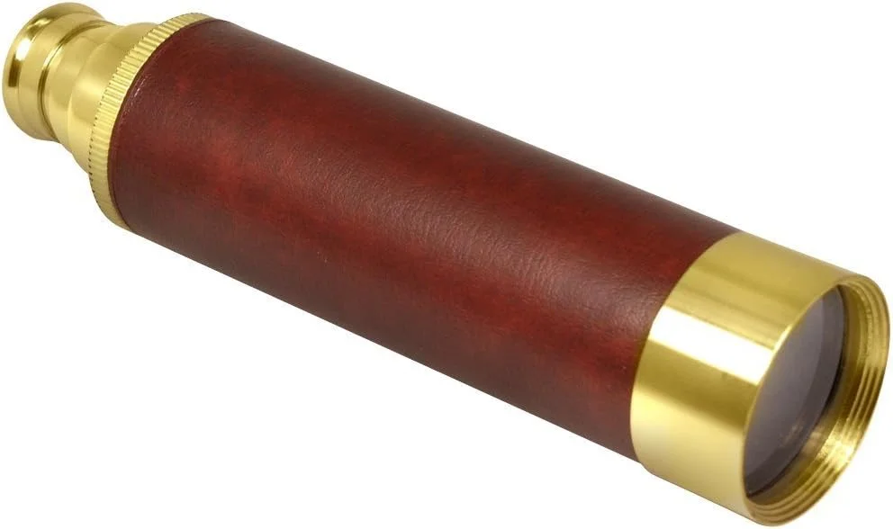 تلسکوپ تک چشمی دزدان دریایی 25x30 با بدنه برنجی