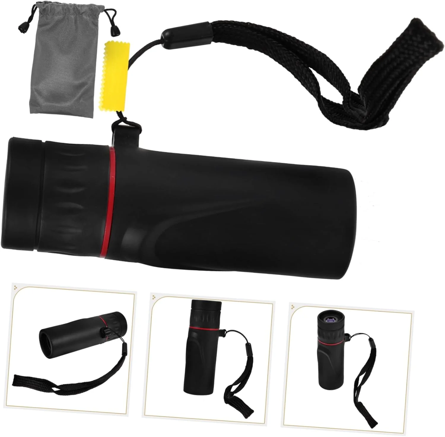 تلسکوپ تک چشمی فشرده Angoily 10x25 برای بزرگسالان، اپتیک قابل حمل برای پیاده روی، تماشای پرندگان و مسافرت، سبک و حمل آسان