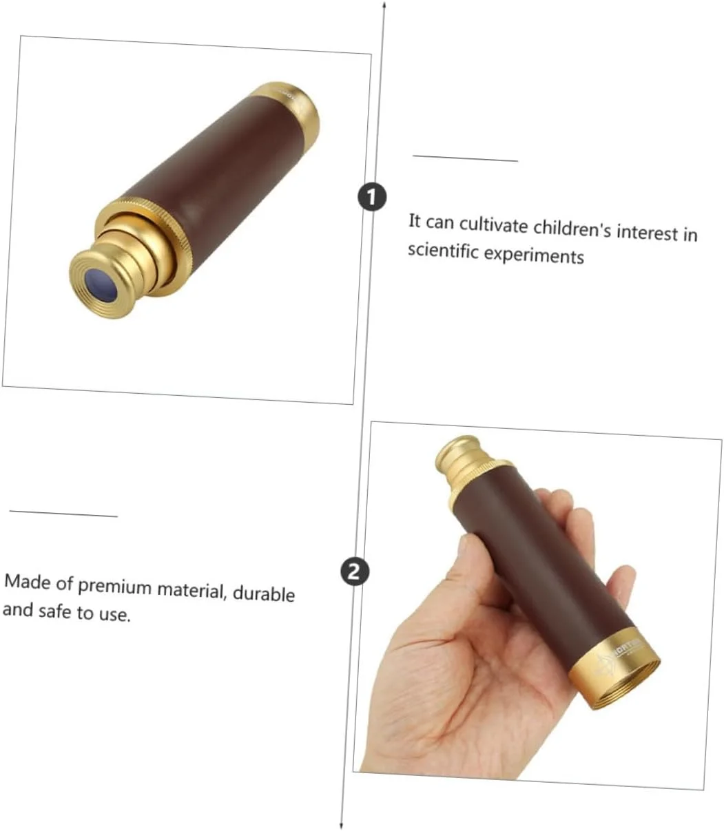 تلسکوپ تک لوله ای قدیمی آنگولی، تک چشمی با کیفیت بالا برای پسران، تماشای پرندگان، پیاده روی، کمپینگ و آزمایش های علمی