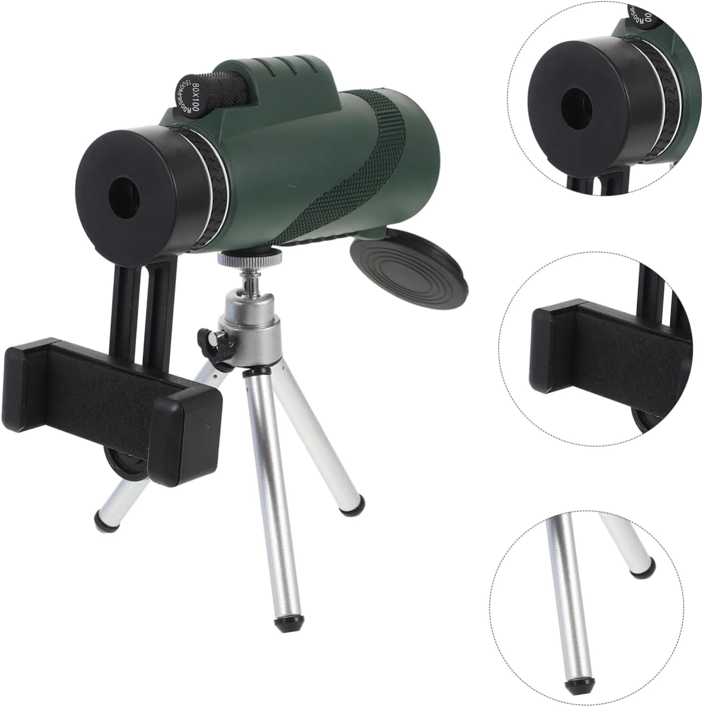 تلسکوپ تک چشمی قابل حمل Angoily برای تماشای پرندگان و پیاده روی به همراه پایه نگهدارنده گوشی هوشمند تلسکوپ تک چشمی قابل حمل Angoily برای تماشای پرندگان و پیاده روی به همراه پایه نگهدارنده گوشی هوشمند