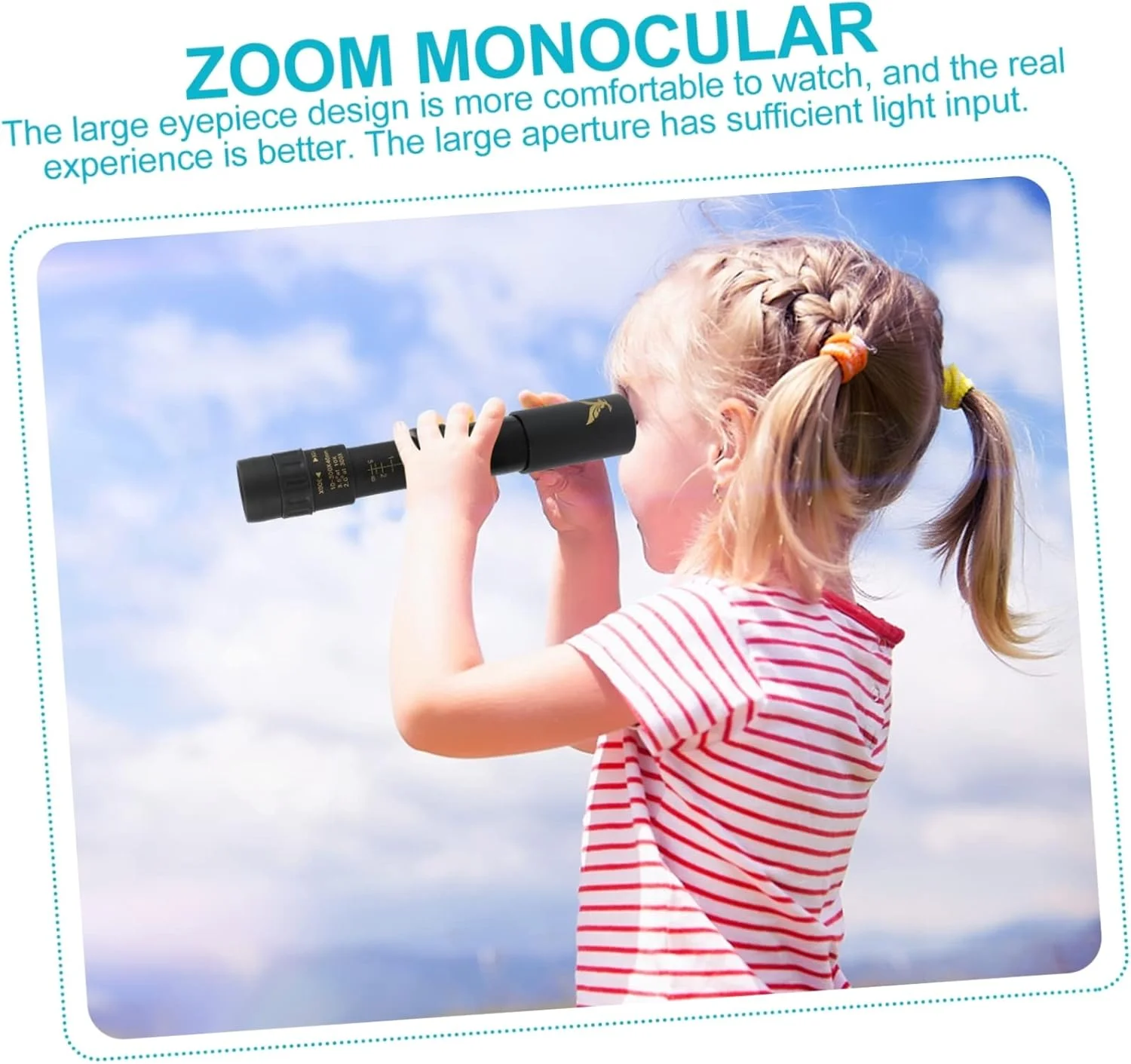 تلسکوپ تک چشمی Angoily برای تماشای پرندگان، کمپینگ و پیاده‌روی، با کیفیت بالا، قابل حمل، بدنه فلزی، طراحی ارگونومیک و بافت ضد لغزش