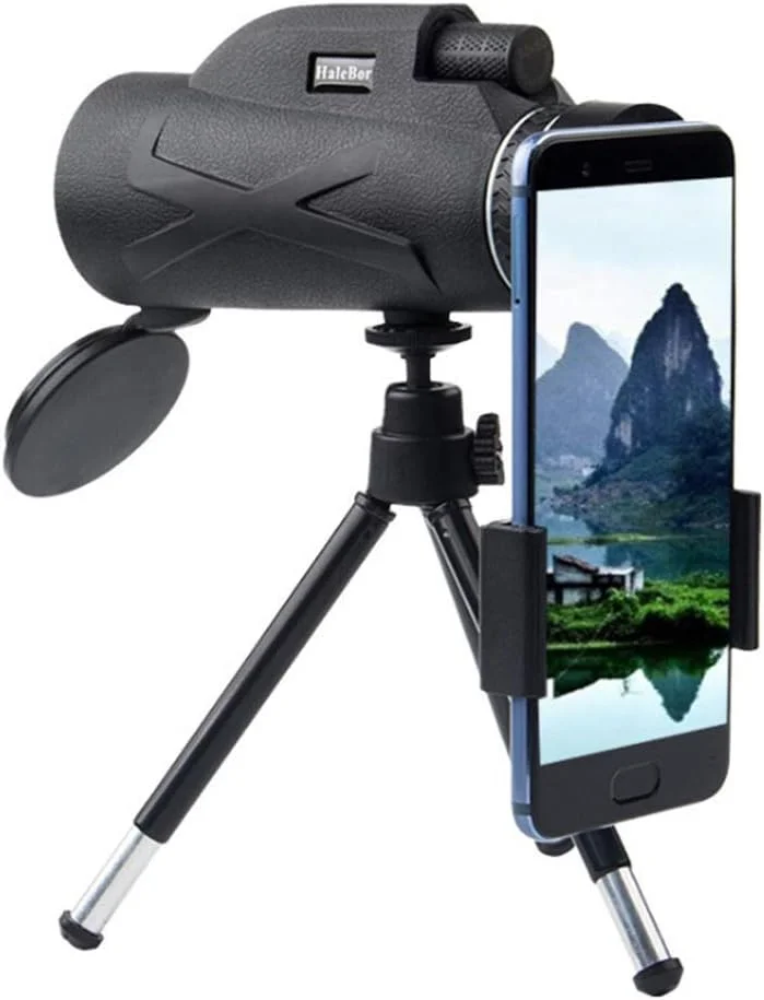 تلسکوپ تک چشمی منشور لنز با وضوح بالا 80X100 + گیره تلفن + سه پایه تلسکوپ تک چشمی منشور لنز با وضوح بالا 80X100 + گیره تلفن + سه پایه