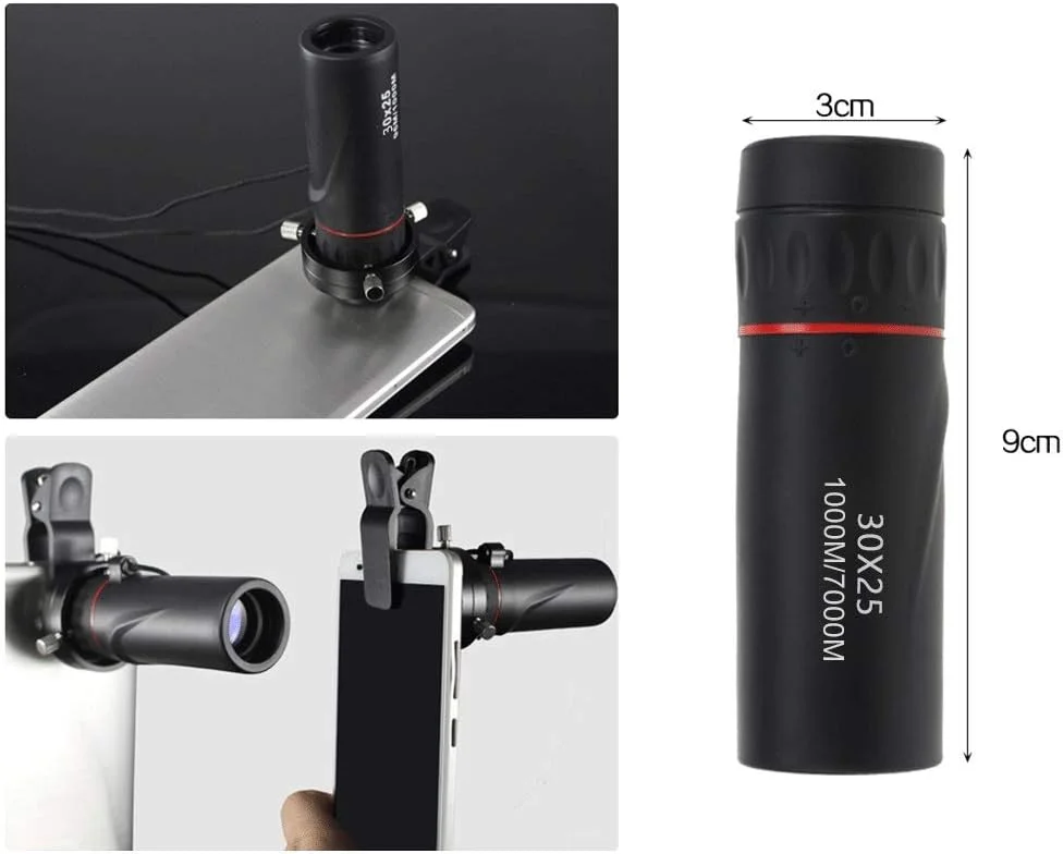 تلسکوپ تک چشمی با وضوح بالا 30X25 ضد آب مینی قابل حمل زوم 10X مناسب سفر