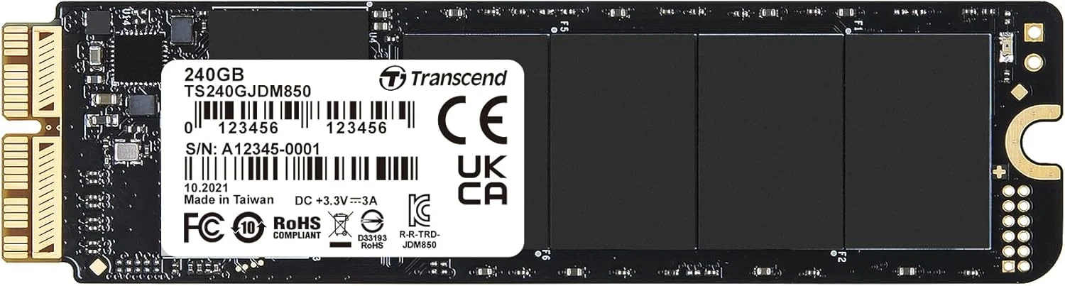 حافظه اس اس دی 240 گیگابایتی Transcend TS240GJDM850 مدل JetDrive 850 NVMe PCIe Gen3 x4