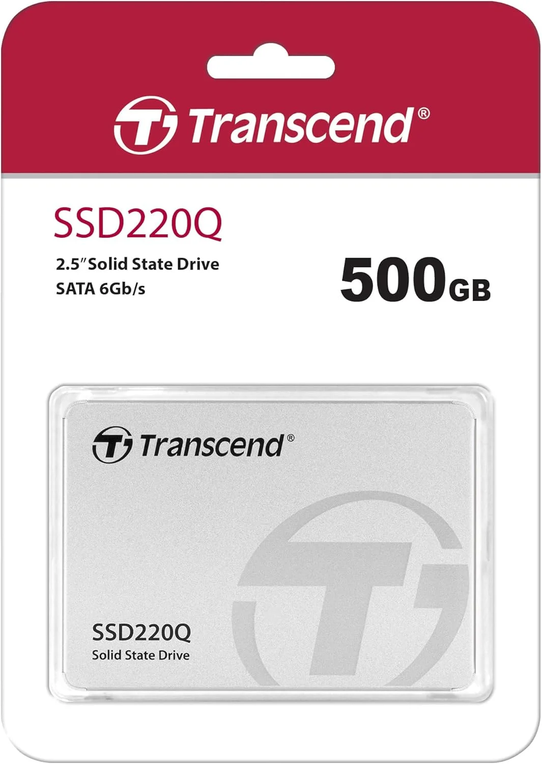 حافظه اس اس دی 500 گیگابایتی ترنسند مدل TS500GSSD220Q SATA III 6Gb/s، نقره ای