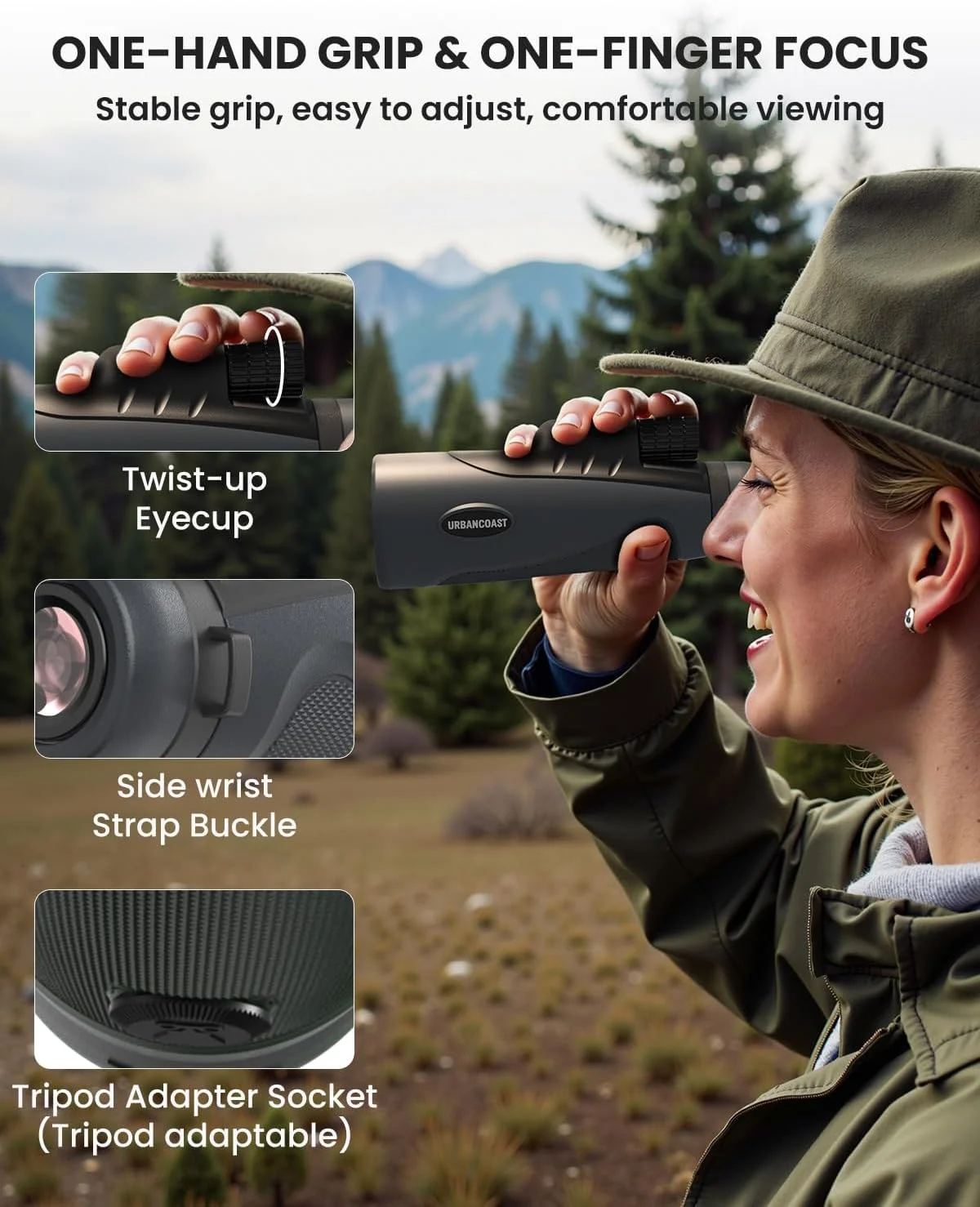 تلسکوپ تک چشمی 15X54 برای بزرگسالان، قدرت بالا - ضد آب، منشور BAK4، لنز FMC، مناسب برای تماشای پرندگان، لوازم شکار، لوازم جانبی پیاده روی، مسافرت و کمپینگ