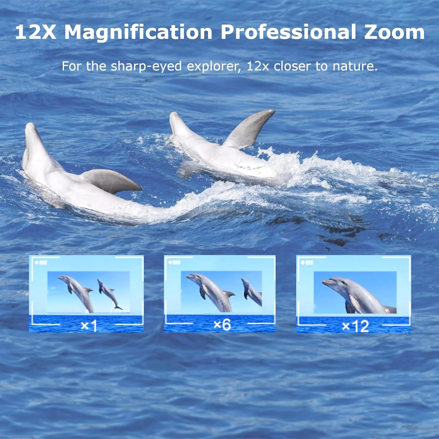 تلسکوپ تک چشمی 12x50 ED برای بزرگسالان، تلسکوپ تک چشمی قدرتمند با منشور BAK4 و لنز FMC، تلسکوپ دستی ضد آب برای تماشای پرندگان، شکار، پیاده روی، مسافرت