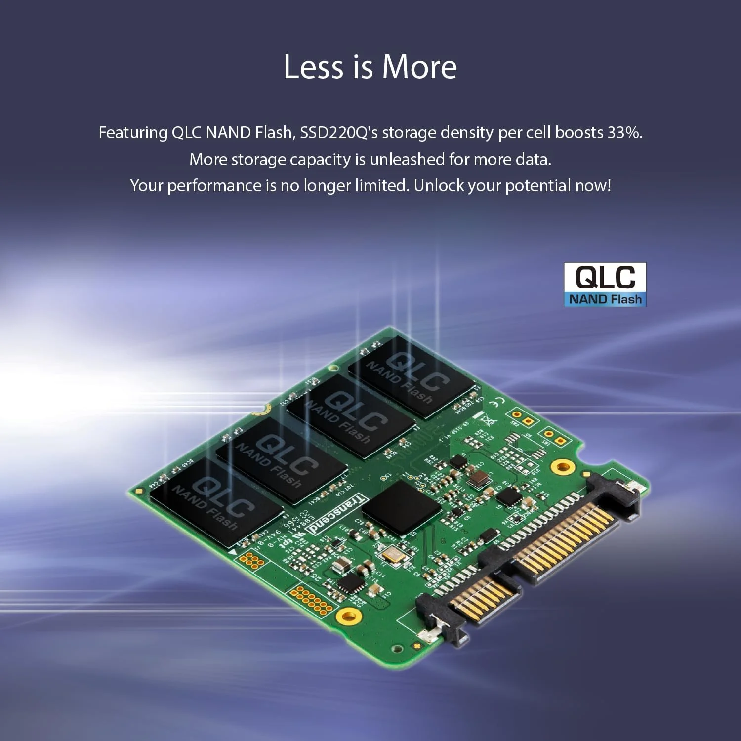 حافظه اس اس دی 500 گیگابایتی ترنسند مدل TS500GSSD220Q SATA III 6Gb/s، نقره ای