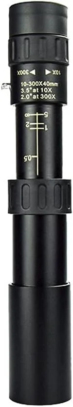 تلسکوپ حرفه ای مونوکولار 4K 10-300X40 مینی BAK4 HD با قابلیت بزرگنمایی زوم برد بلند مناسب کمپینگ در فضای باز (اندازه: مجموعه کامل) (فقط تلسکوپ)