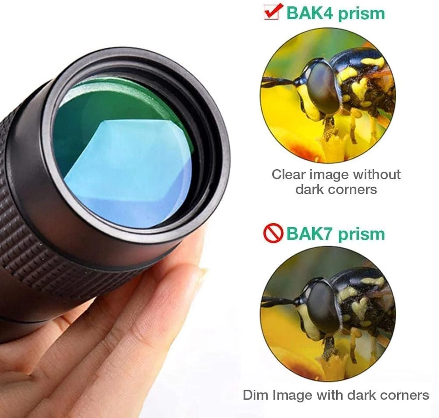 تلسکوپ مونوکولار زوم سوپر تله فوتو 4k 10-300x40mm، تلسکوپ سبک وزن HD قابل حمل برای فضای باز، لنز منشور فوکوس 1 مونوکولار - -300×40 مونوکولار + سه پایه + گیره عکس q1