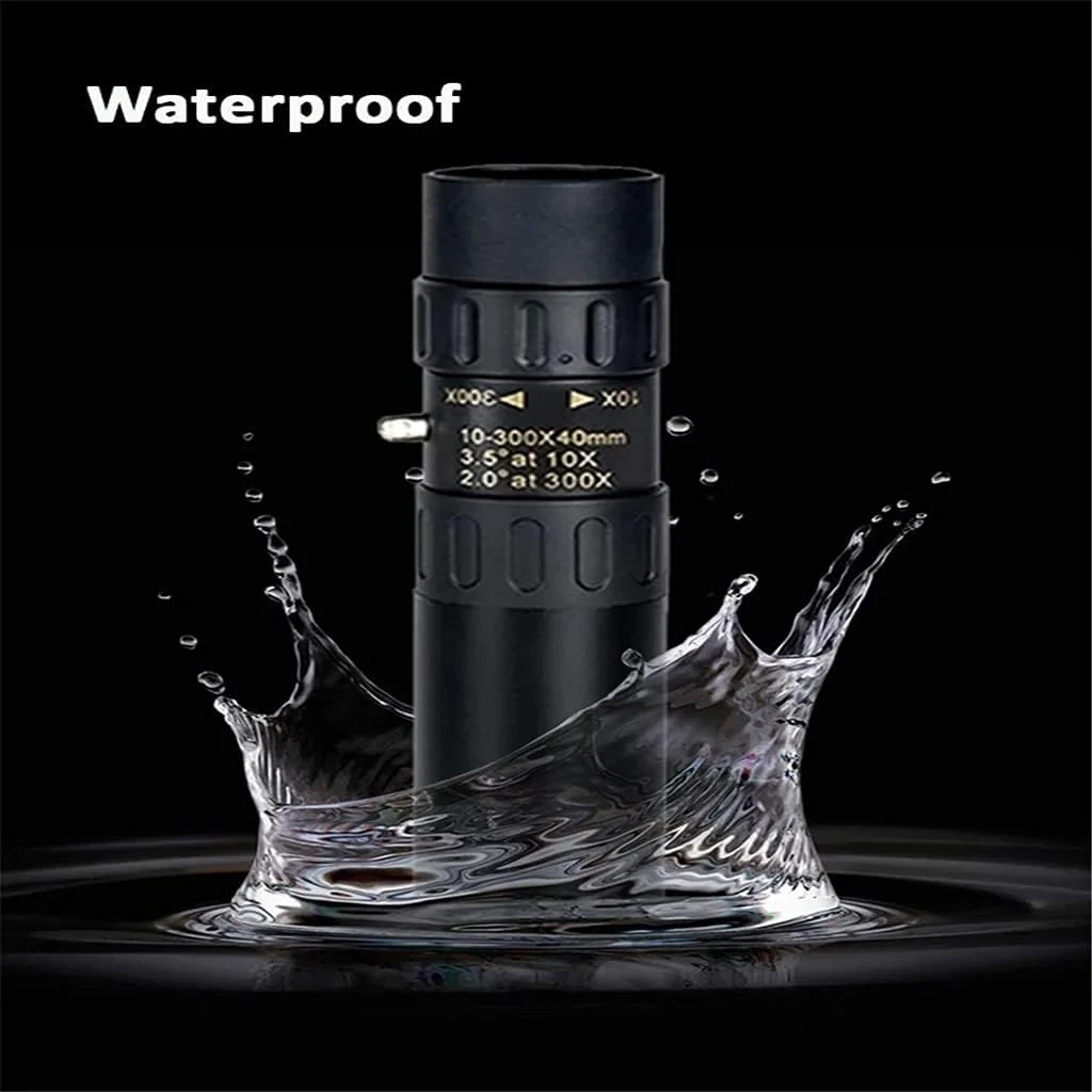 تلسکوپ حرفه ای مونوکولار 4K 10-300X40 مینی BAK4 HD با قابلیت بزرگنمایی زوم برد بلند مناسب کمپینگ در فضای باز (اندازه: مجموعه کامل) (فقط تلسکوپ)