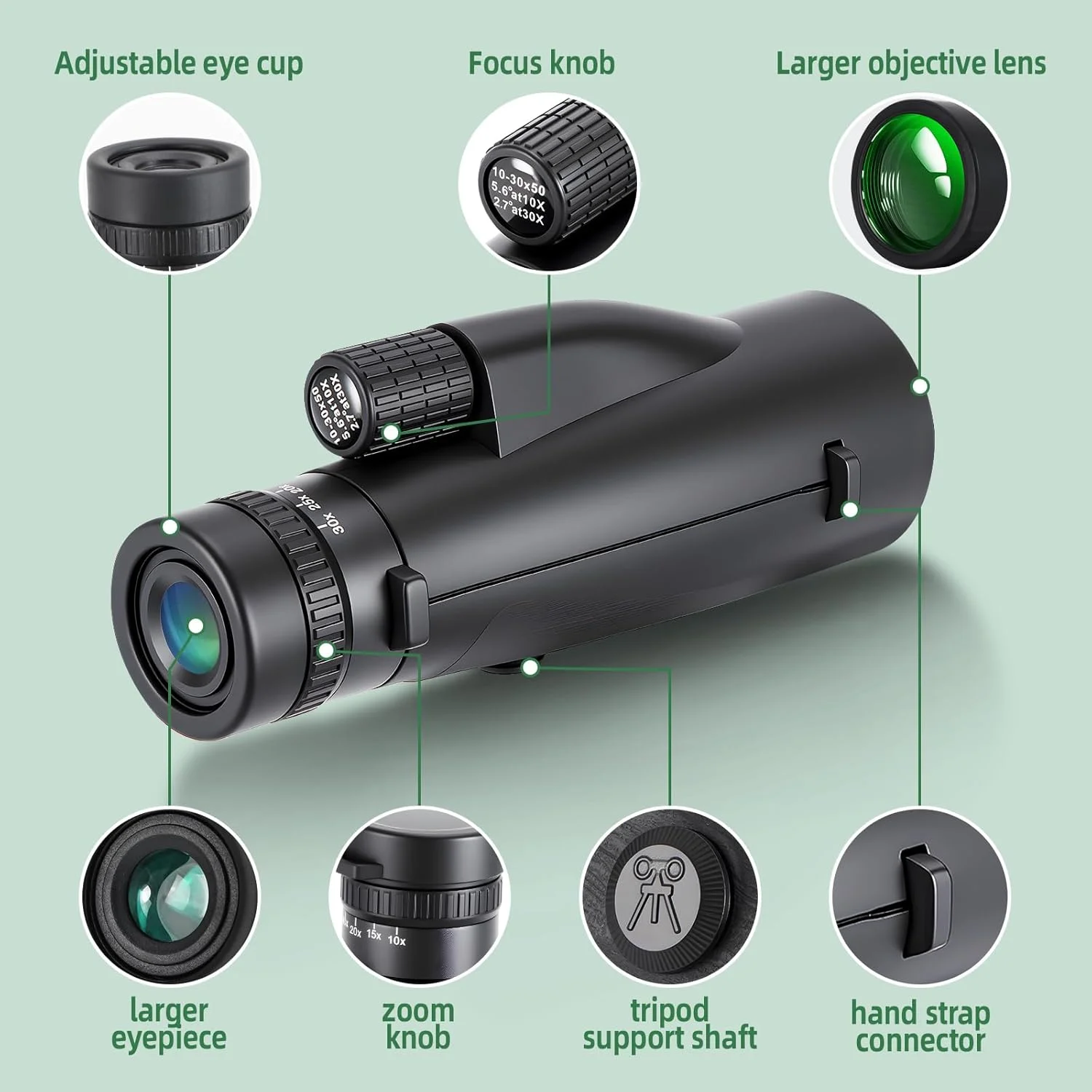 تلسکوپ مونوکولار 10-25x50 به همراه نگهدارنده تلفن هوشمند، بند دستی و سه پایه، منشور BAK4 و پوشش FMC، هدیه تولد برای آقایان، پدر، همسر، نوجوان، تجهیزات کوهنوردی تلسکوپ مونوکولار 10-25x50 به همراه نگهدارنده تلفن هوشمند، بند دستی و سه پایه، منشور BAK4 و پوشش FMC، هدیه تولد برای آقایان، پدر، همسر، نوجوان، تجهیزات کوهنوردی