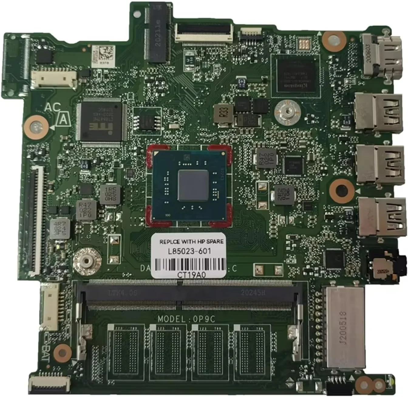 مادربرد لپ تاپ HP Stream 14-CB مدل DA0P9CMB6C0 0P9C N4020 64GeMMC DDR4، سازگار با L85023-601