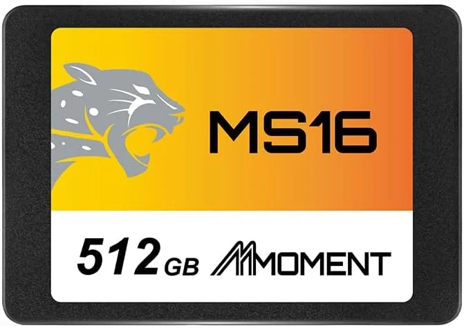 MMOMENT MS16 512GB SSD 2.5 اینچی SATA3 6Gb/s ساخت تایوان، سرعت خواندن تا 550MB/s