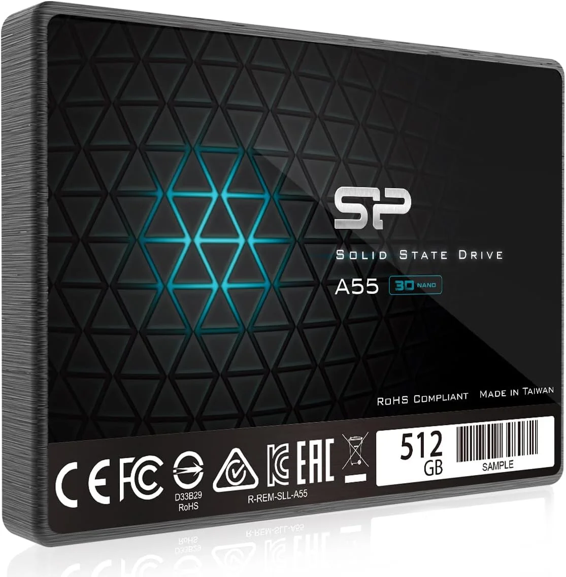 اس اس دی 512 گیگابایتی سیلیکون پاور Ace A55 SATA، سرعت تا 500 مگابایت بر ثانیه، 3D NAND با SLC Cache، درایو حالت جامد داخلی 2.5 اینچی SATA III 6Gb/s برای کامپیوتر رومیزی و لپ تاپ