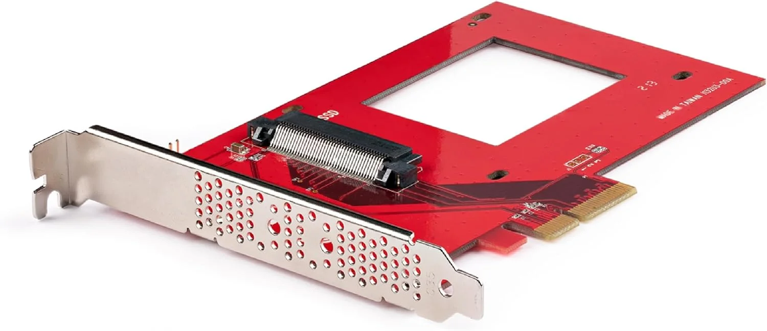 کارت آداپتور U.3 به PCIe استار تک - آداپتور PCIe 4.0 x4 برای SSD های NVMe U.3 2.5 اینچی - کارت افزودنی PCI Express SFF-TA-1001 - سازگار با TAA (PEX4SFF8639U3)