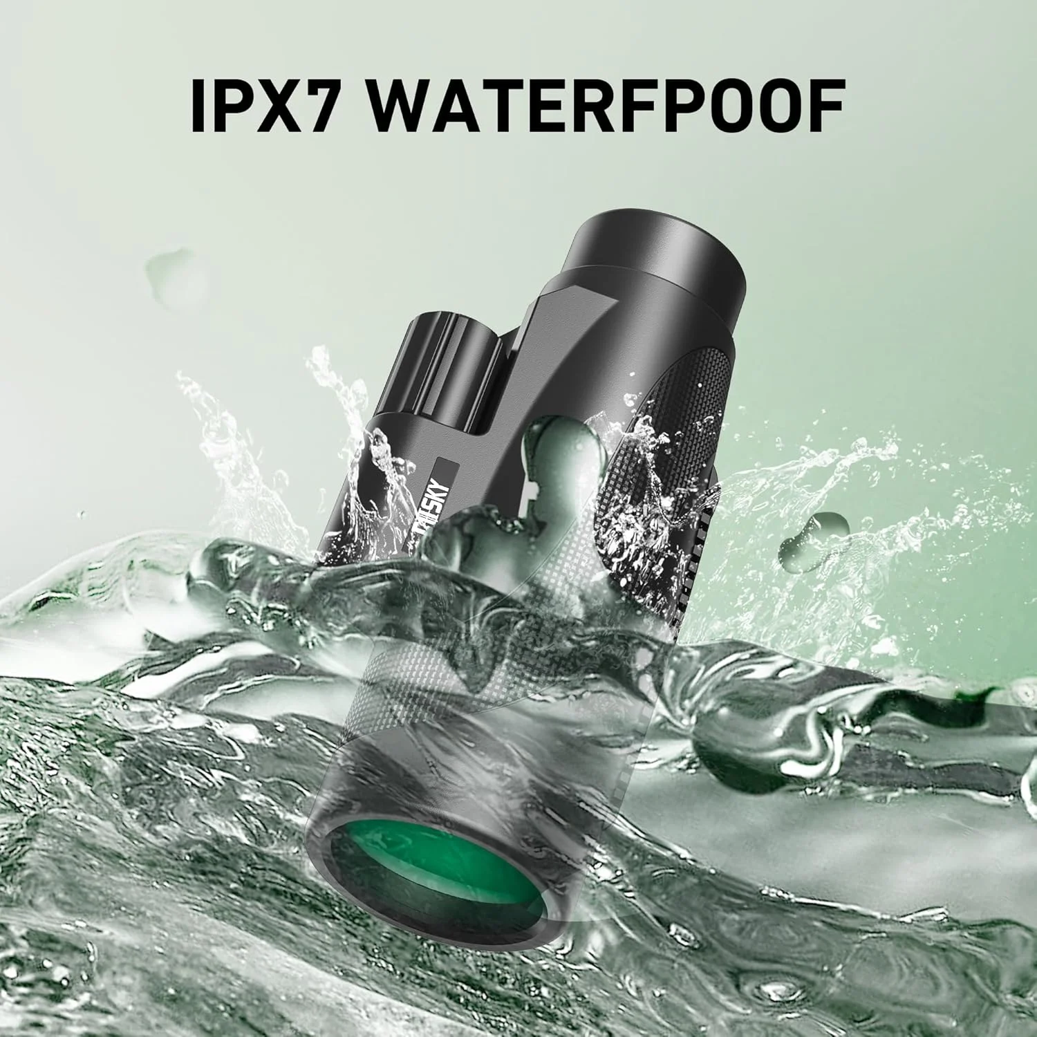 تک چشمی 15x52 HD گوسکی، تک چشمی قدرتمند برای بزرگسالان به همراه سه پایه، تک چشمی فشرده با منشور BAK4 و لنز FMC، ریموت دوربین بلوتوثی، تک چشمی برای شکار، تماشای پرندگان، پیاده روی و مسافرت