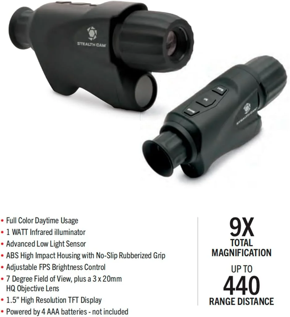 تک چشمی دیجیتال دید در شب استتار کم با لنز 3x20mm HQ و رزولوشن بالا و فیلتر مادون قرمز 9X مناسب شکار در نور کم