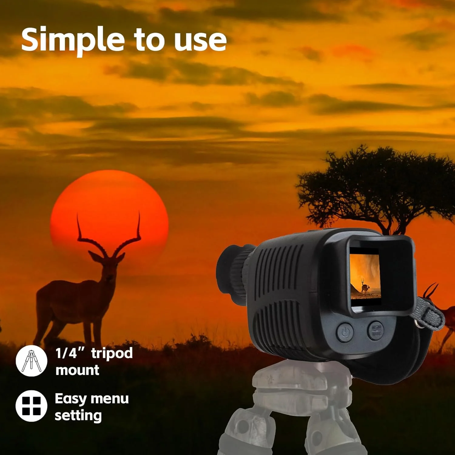 تک چشمی دید در شب شارژی برای تاریکی مطلق، فیلمبرداری Full HD 1080P، دوربین دوچشمی دید در شب مادون قرمز دوربرد برای شکار، کمپینگ، مسافرت، نظارت با حافظه داخلی 32 گیگابایتی تک چشمی دید در شب شارژی برای تاریکی مطلق، فیلمبرداری Full HD 1080P، دوربین دوچشمی دید در شب مادون قرمز دوربرد برای شکار، کمپینگ، مسافرت، نظارت با حافظه داخلی 32 گیگابایتی