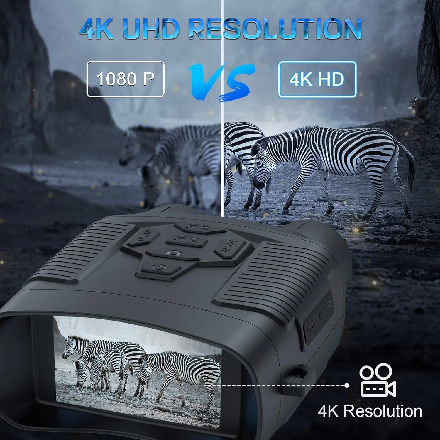 دوربین دید در شب، دوربین دوچشمی دید در شب دیجیتال مادون قرمز 4K برای بزرگسالان، شب و روز، صفحه نمایش 3 اینچی قابل شارژ برای شکار با 7 سطح روشنایی، شامل کارت TF 32 گیگابایتی دوربین دید در شب، دوربین دوچشمی دید در شب دیجیتال مادون قرمز 4K برای بزرگسالان، شب و روز، صفحه نمایش 3 اینچی قابل شارژ برای شکار با 7 سطح روشنایی، شامل کارت TF 32 گیگابایتی