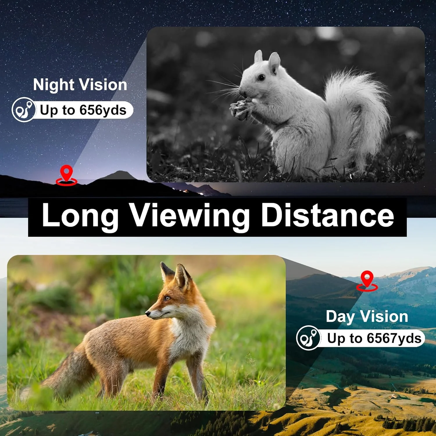 دوربین دوچشمی دید در روز/شب دیجیتال 4K مدل Find NV200 با لنز 50 میلی‌متری و مسافت‌یاب لیزری