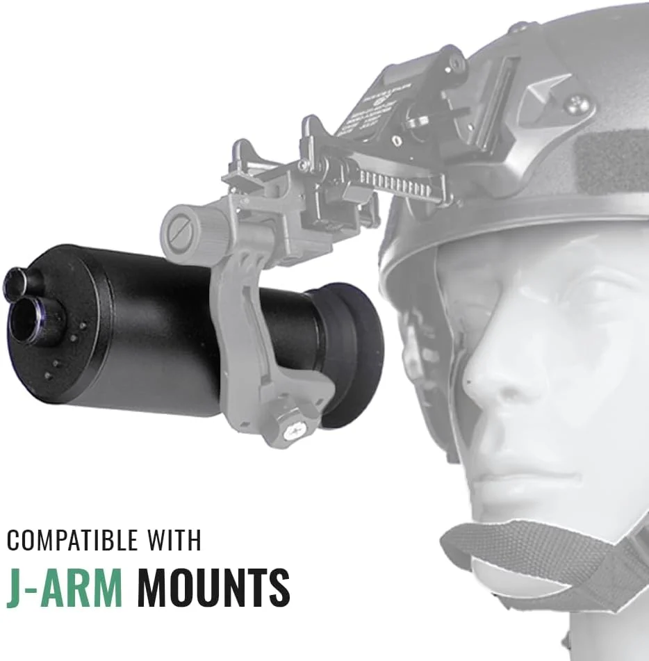 عینک دید در شب دیجیتال مکس 2.0 و عینک حرارتی/NV فیوژن 3.0 - نصب روی سر و کلاه، دید گسترده، لنز 1x، تک چشمی حرارتی مادون قرمز قابل شارژ USB NVG برای CQB Airsoft، ابزار آموزش تاکتیکی