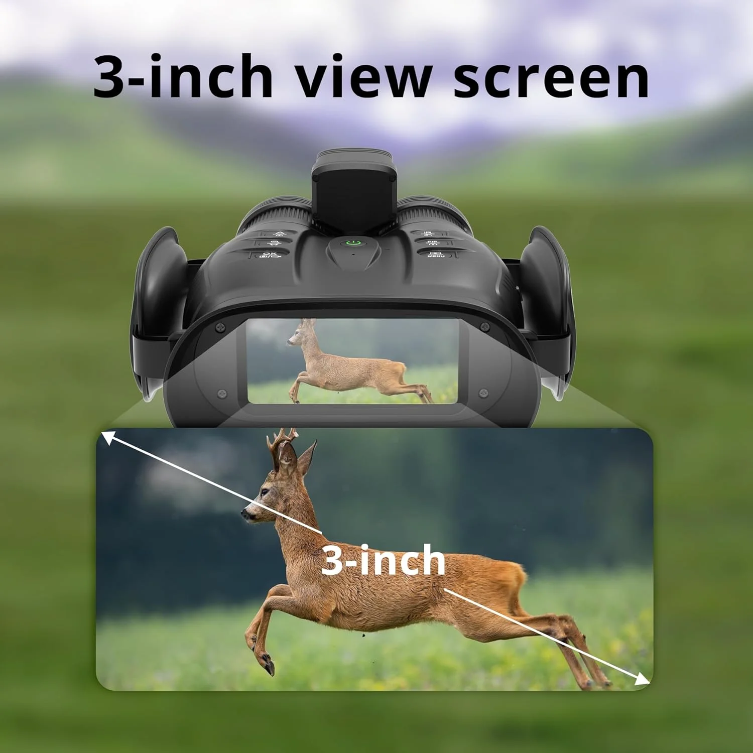 دوربین دوچشمی دید در روز/شب Oneleaf.ai Find NV200 4K 50mm و 70mm با مسافت‌یاب