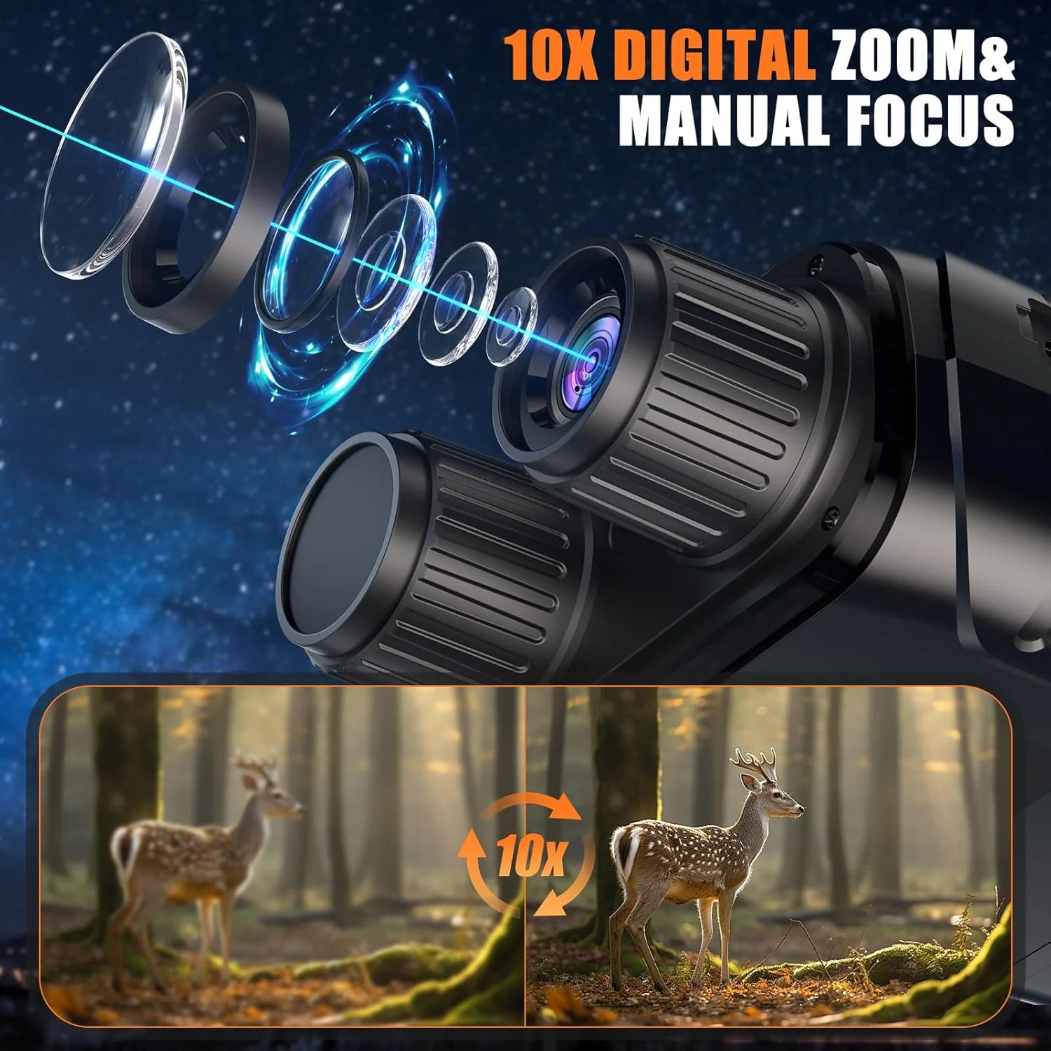 دوربین دید در شب، دوربین دوچشمی دید در شب برای بزرگسالان، دوربین دوچشمی حرارتی با صفحه نمایش HD و کارت TF 64 گیگابایتی برای عکس و فیلم، ایده آل برای شکار در فضای باز، کمپینگ و مشاهده حیات وحش دوربین دید در شب، دوربین دوچشمی دید در شب برای بزرگسالان، دوربین دوچشمی حرارتی با صفحه نمایش HD و کارت TF 64 گیگابایتی برای عکس و فیلم، ایده آل برای شکار در فضای باز، کمپینگ و مشاهده حیات وحش