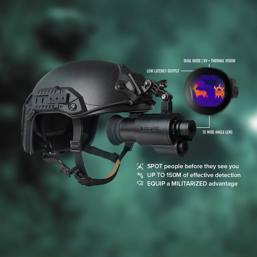 دوربین دید در شب حرارتی و دیجیتال فیوژن - نصب روی سر و کلاه، دید گسترده، لنز 1x، تک چشمی حرارتی مادون قرمز قابل شارژ USB برای ایرسافت CQB، ابزار/اسباب بازی آموزش تاکتیکی دوربین دید در شب حرارتی و دیجیتال فیوژن - نصب روی سر و کلاه، دید گسترده، لنز 1x، تک چشمی حرارتی مادون قرمز قابل شارژ USB برای ایرسافت CQB، ابزار/اسباب بازی آموزش تاکتیکی