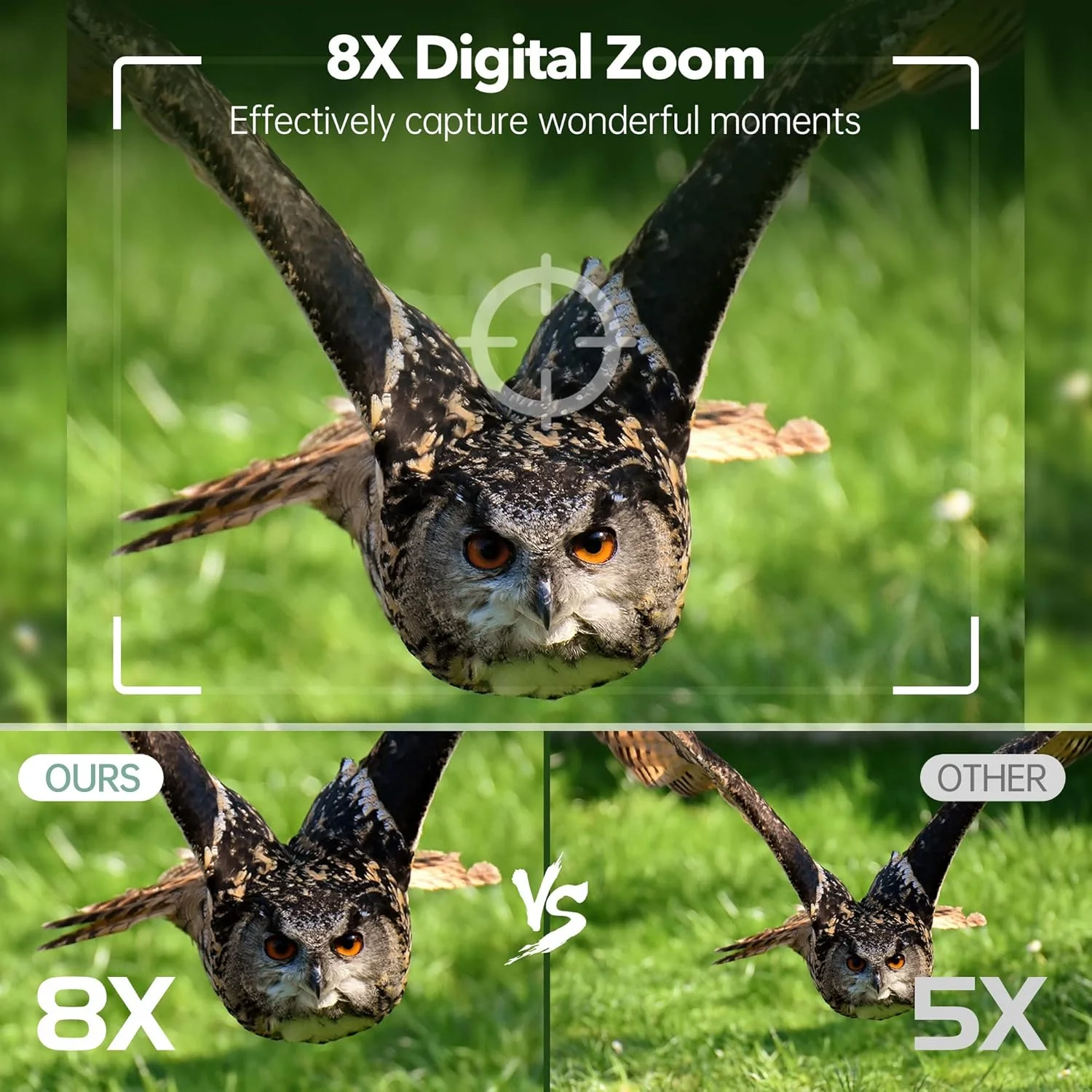 دوربین دوچشمی دید در شب 4K - دید در شب مادون قرمز در تاریکی 100٪، صفحه نمایش بزرگ 3.2 اینچی، زوم دیجیتال 8X، کارت 32 گیگابایتی برای ذخیره عکس ها و فیلم ها برای کمپینگ، شکار و امنیت