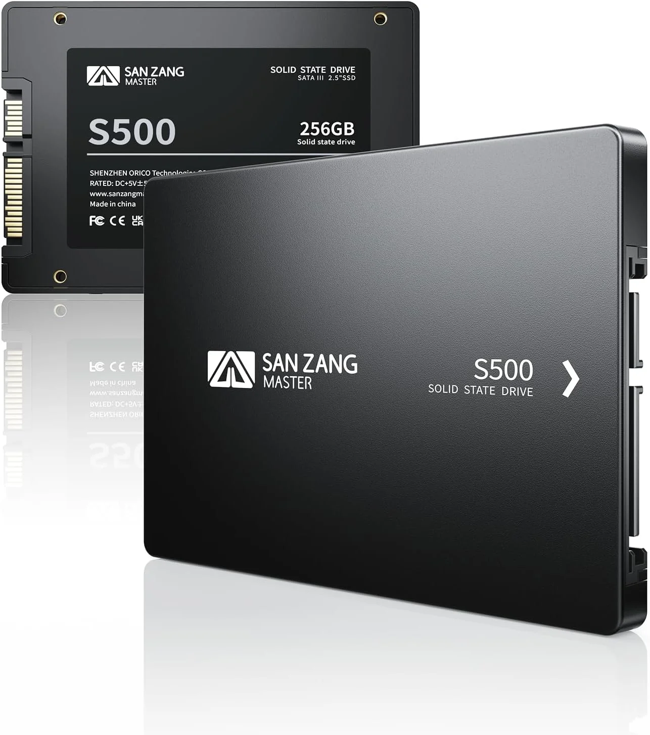 حافظه اس اس دی 2.5 اینچی ساتا SAN ZANG MASTER با ظرفیت 256 گیگابایت، هارد درایو داخلی، SATA III 6Gb/s، سرعت خواندن 480MB/s، 3D NAND، سازگار با لپ تاپ و کامپیوتر