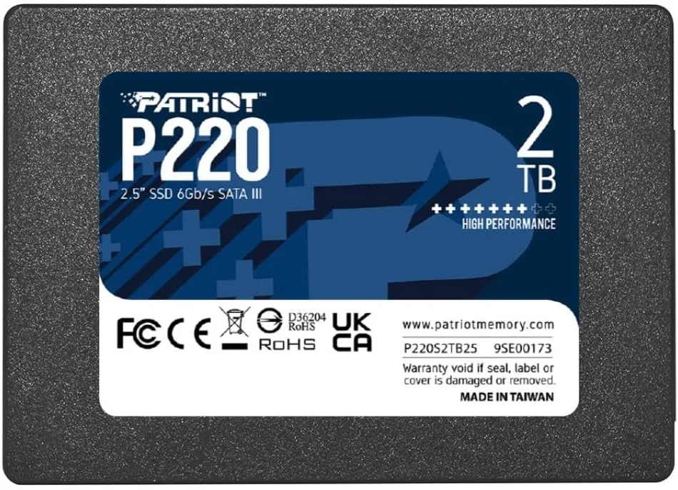 درایو حالت جامد داخلی 2 ترابایتی Patriot Memory P220 SATA 3، اندازه 2.5 اینچ - P220S2TB25