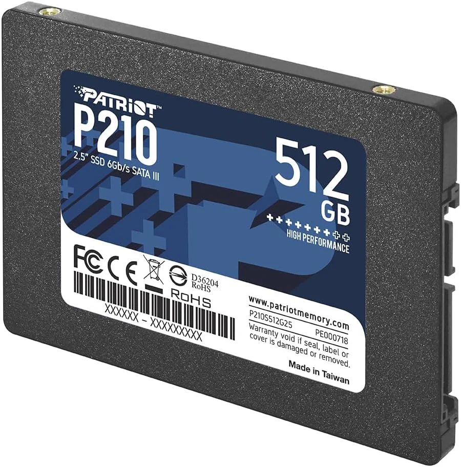 حافظه اس اس دی Patriot P210 SATA 3 با ظرفیت 512 گیگابایت، سایز 2.5 اینچ