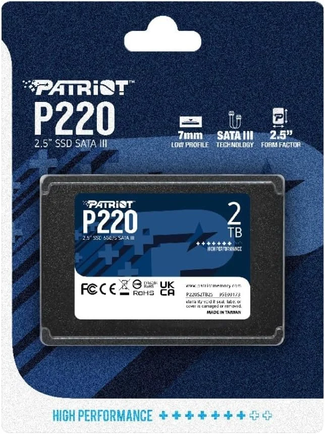 درایو حالت جامد داخلی 2 ترابایتی Patriot Memory P220 SATA 3، اندازه 2.5 اینچ - P220S2TB25
