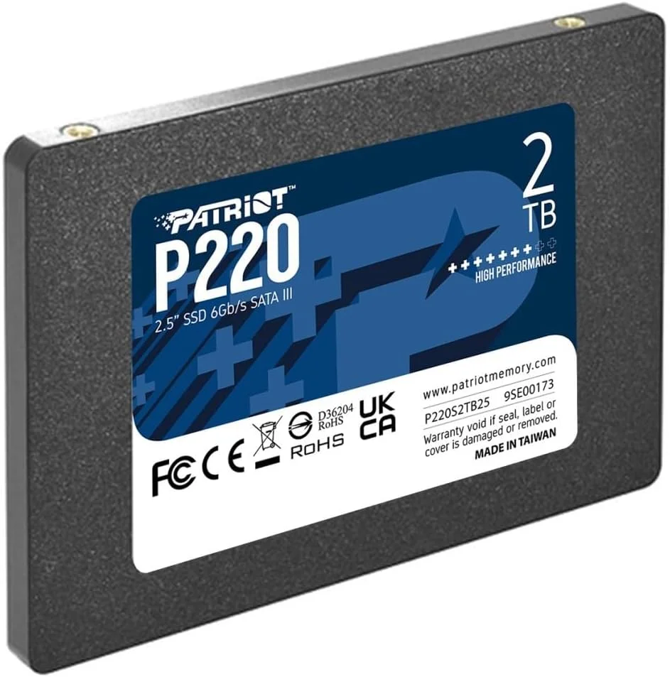 درایو حالت جامد داخلی 2 ترابایتی Patriot Memory P220 SATA 3، اندازه 2.5 اینچ - P220S2TB25