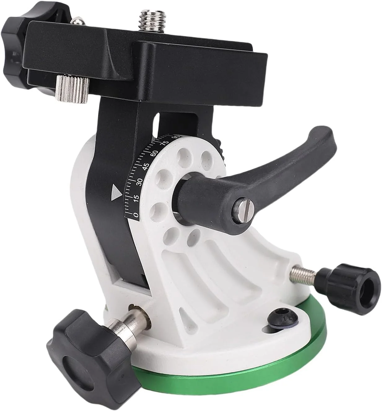 پایه تنظیم زاویه - پایه - نگهدارنده آلیاژ آلومینیوم مقاوم برای تلسکوپ میدان ستاره ای برای ثبات در محیط های چالش برانگیز (سبز و سفید)