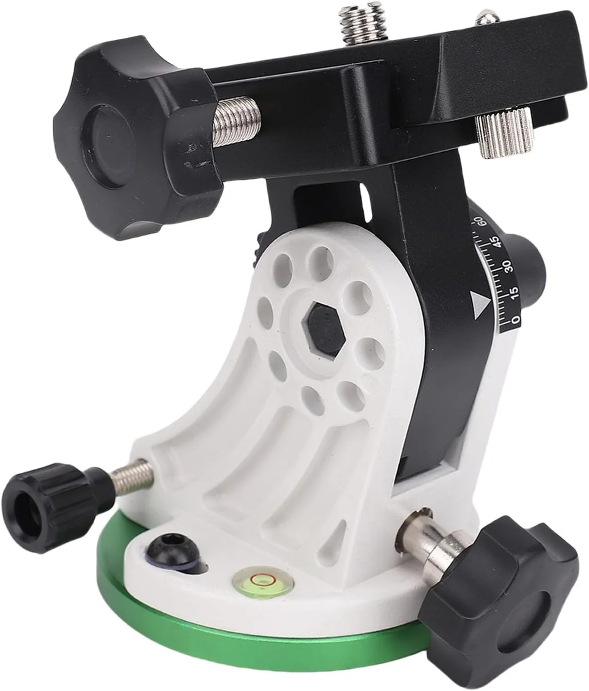 پایه تنظیم زاویه - پایه - نگهدارنده آلیاژ آلومینیوم مقاوم برای تلسکوپ میدان ستاره ای برای ثبات در محیط های چالش برانگیز (سبز و سفید)