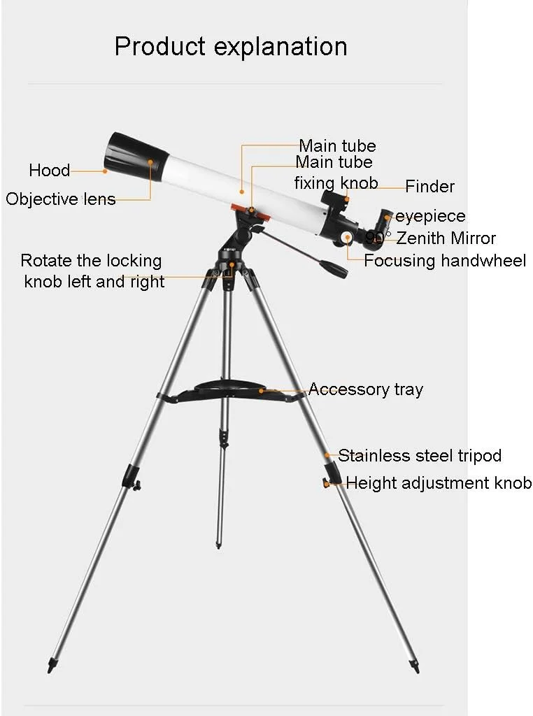 تلسکوپ، تلسکوپ نجومی، تلسکوپ شکستنی نجومی حرفه ای با فاصله کانونی 700 میلی متر برای افراد و مبتدیان، برای کودکان تلسکوپ، تلسکوپ نجومی، تلسکوپ شکستنی نجومی حرفه ای با فاصله کانونی 700 میلی متر برای افراد و مبتدیان، برای کودکان