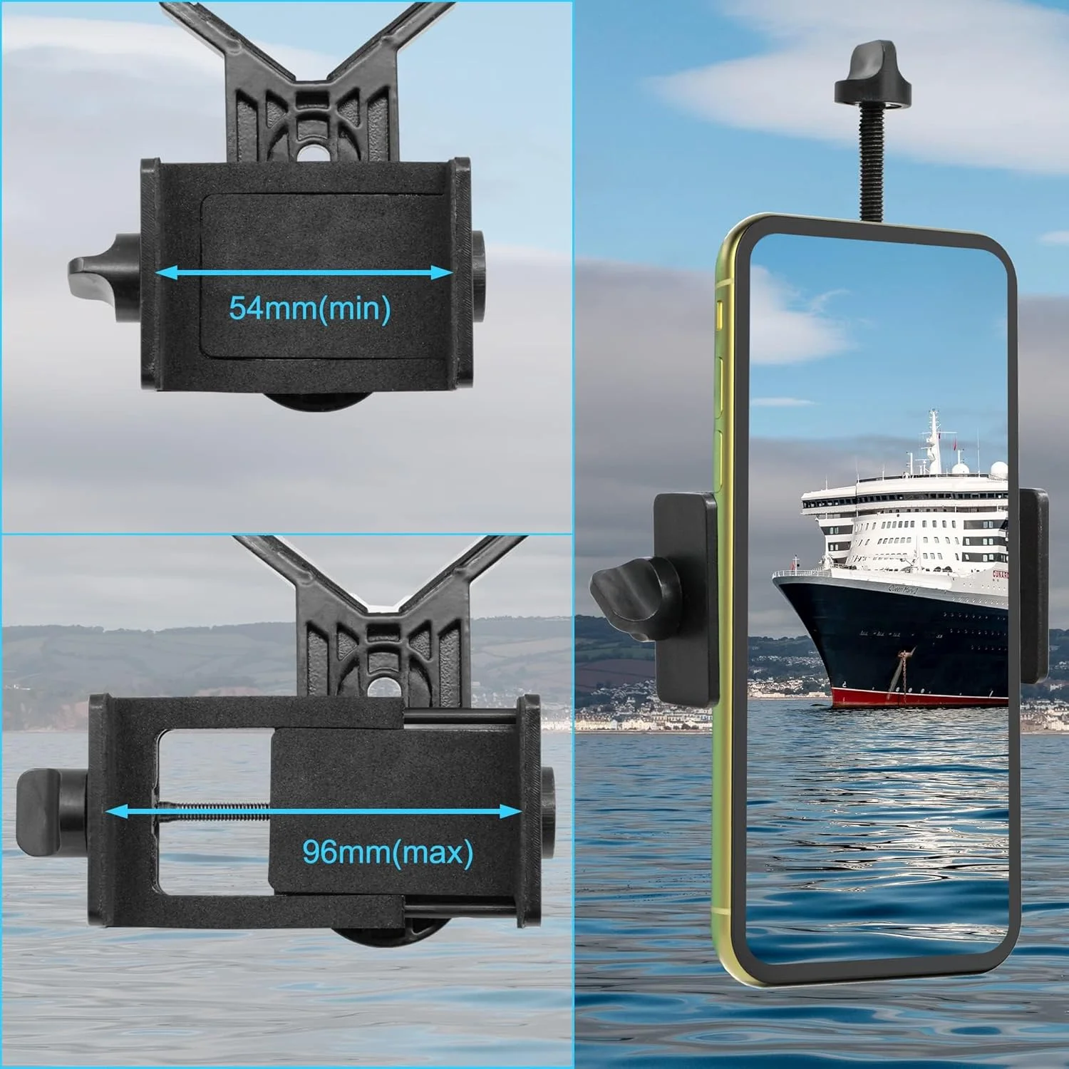 نگهدارنده یونیورسال گوشی موبایل KASTWAVE برای تلسکوپ، آداپتور تلفن هوشمند با قابلیت تنظیم سریع سازگار با دوربین های دیدبانی، میکروسکوپ، تک چشمی، دوربین دوچشمی - مناسب برای همه برندهای تلفن هوشمند نگهدارنده یونیورسال گوشی موبایل KASTWAVE برای تلسکوپ، آداپتور تلفن هوشمند با قابلیت تنظیم سریع سازگار با دوربین های دیدبانی، میکروسکوپ، تک چشمی، دوربین دوچشمی - مناسب برای همه برندهای تلفن هوشمند