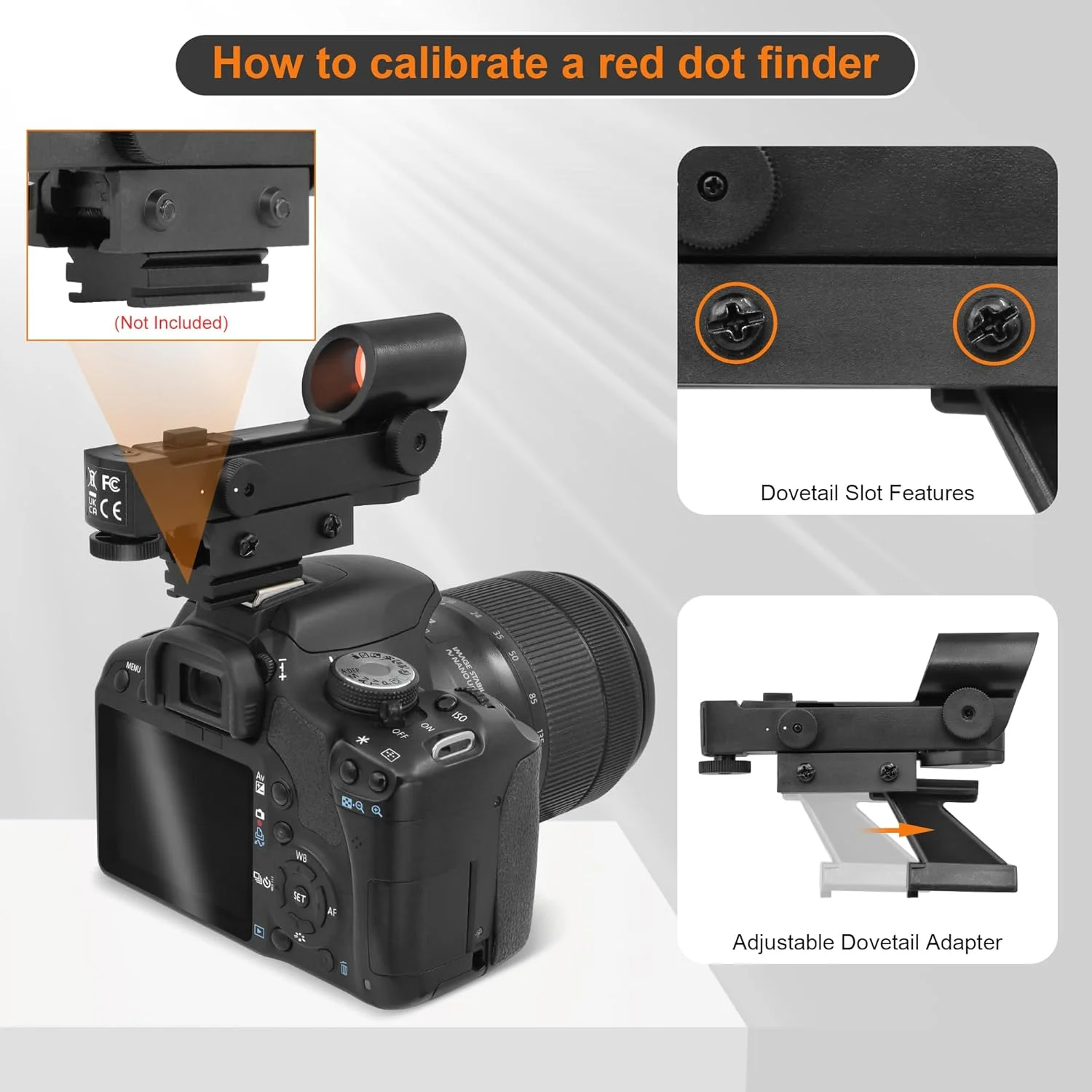 نشانگر ستاره‌یاب Alstar برای تلسکوپ‌های نجومی به همراه براکت کشویی