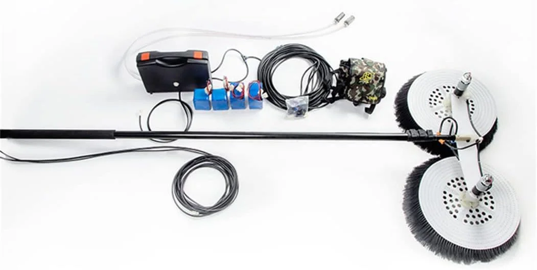 دستگاه تمیز کننده برقی خورشیدی، برس تمیز کننده پنجره، دستگاه تمیز کننده خورشیدی، برس مخصوص آب برای سقف، برس تلسکوپی برای شستشوی کامیون کاروان، 5.5 متر