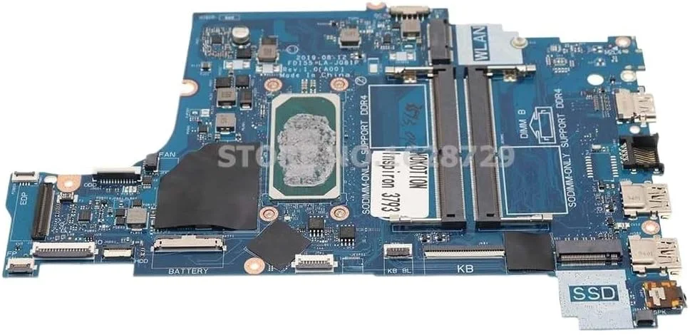 مادربرد لپ تاپ Inspiron 17 3793 5593 مدل SRGKF I3-1005G1 FDI55 LA-J081P CN-07TKJ3 07TKJ3 7TKJ3