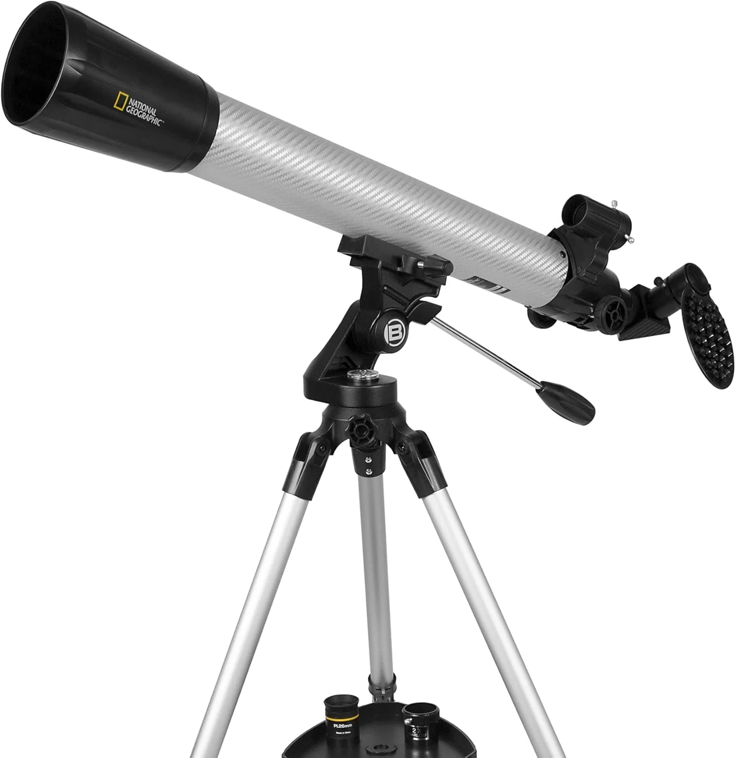 تلسکوپ شکستی ۷۰ میلی‌متری نشنال جئوگرافیک Explore Scientific - سه پایه با ارتفاع قابل تنظیم - نرم افزار نجومی اشانتیون