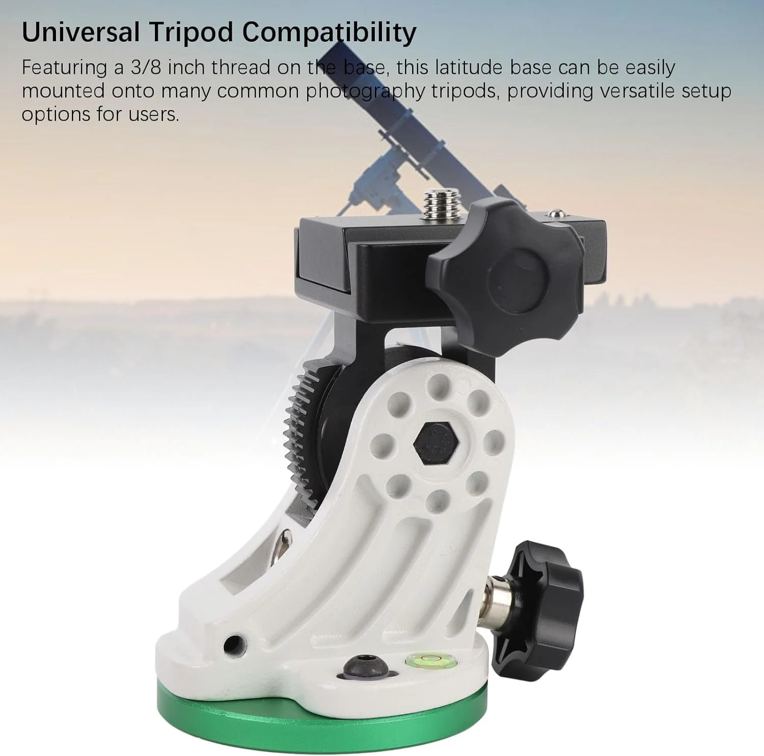 پایه استوایی آلیاژ آلومینیوم با قابلیت تنظیم زاویه برای تلسکوپ های نجومی، تنظیم شیب 90 درجه، پایه سه پایه 3/8 اینچی برای عکاسی خورشیدی