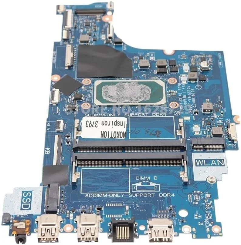 مادربرد لپ تاپ Inspiron 17 3793 5593 مدل SRGKF I3-1005G1 FDI55 LA-J081P CN-07TKJ3 07TKJ3 7TKJ3