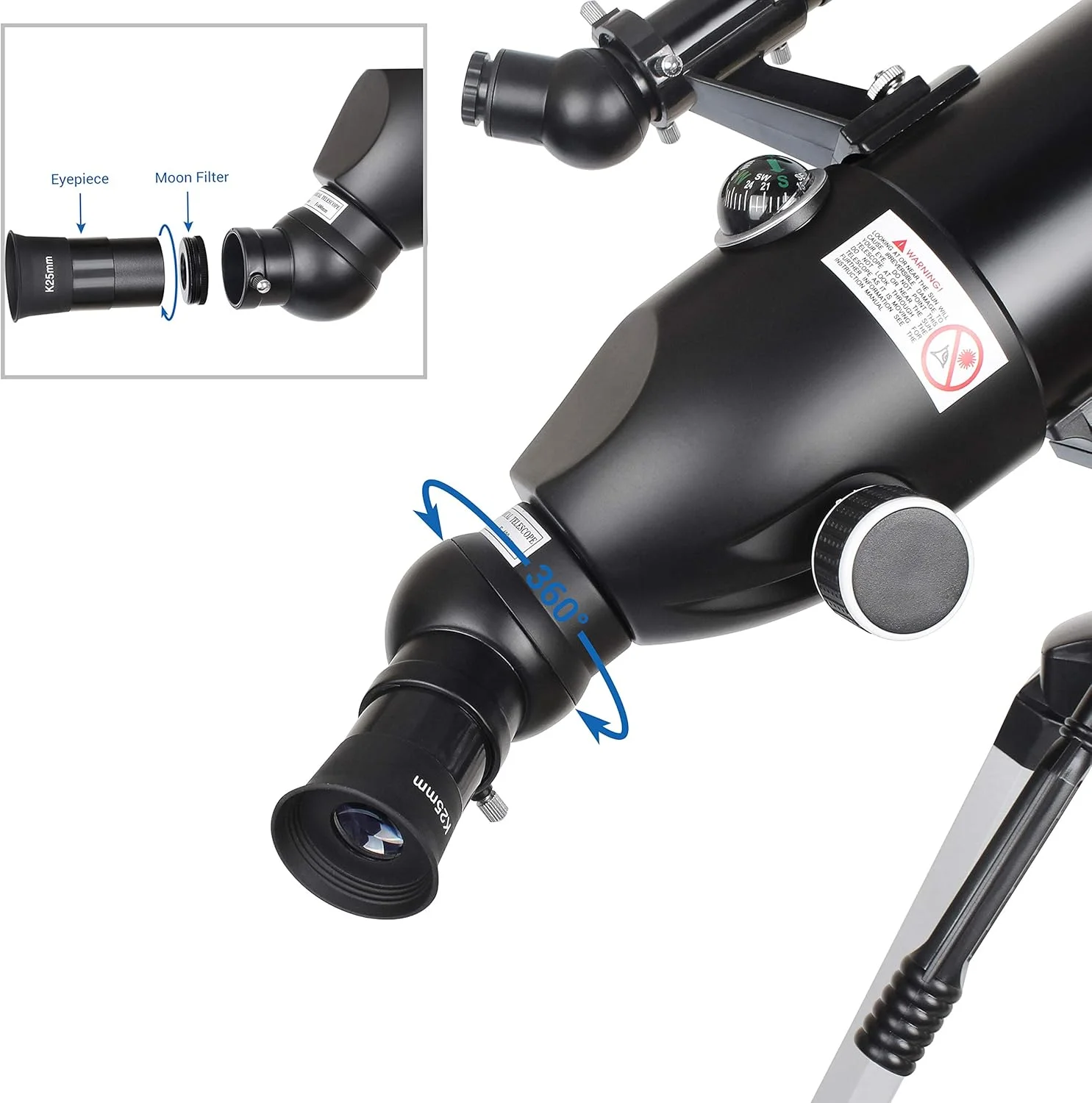 تلسکوپ های ESSLNB برای بزرگسالان، کودکان و مبتدیان نجوم، تلسکوپ های نجومی 80 میلی متری با پایه تلفن 10X، تلسکوپ انکساری با سه پایه و کیف حمل، تلسکوپ مسافرتی تصویر ایستاده با فیلتر ماه تلسکوپ های ESSLNB برای بزرگسالان، کودکان و مبتدیان نجوم، تلسکوپ های نجومی 80 میلی متری با پایه تلفن 10X، تلسکوپ انکساری با سه پایه و کیف حمل، تلسکوپ مسافرتی تصویر ایستاده با فیلتر ماه