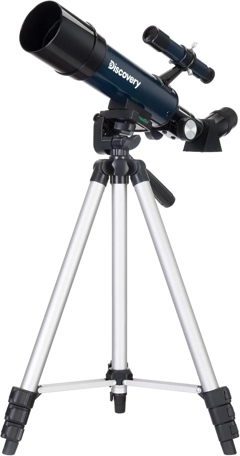 تلسکوپ شکستی سبک و قابل حمل دیسکاوری اسکای تریپ ST50 با قطر 50 میلی‌متر مناسب کودکان و مبتدیان به همراه آداپتور عکس و کتاب نجوم به زبان انگلیسی