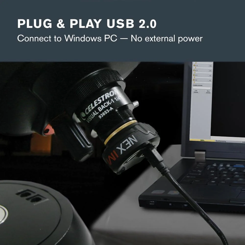 دوربین تصویربرداری منظومه شمسی 5 مگاپیکسلی سلسترون Neximage، مشکی